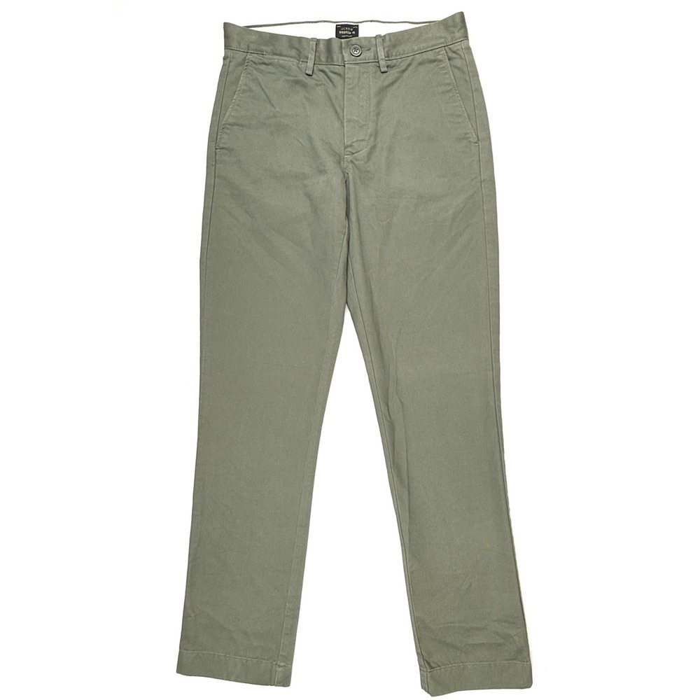 J. Crew Mens Flex Pants 28x32 Chino Slim Fit Straight Leg‎ Twill Khaki Stretch - Picture 3 of 10